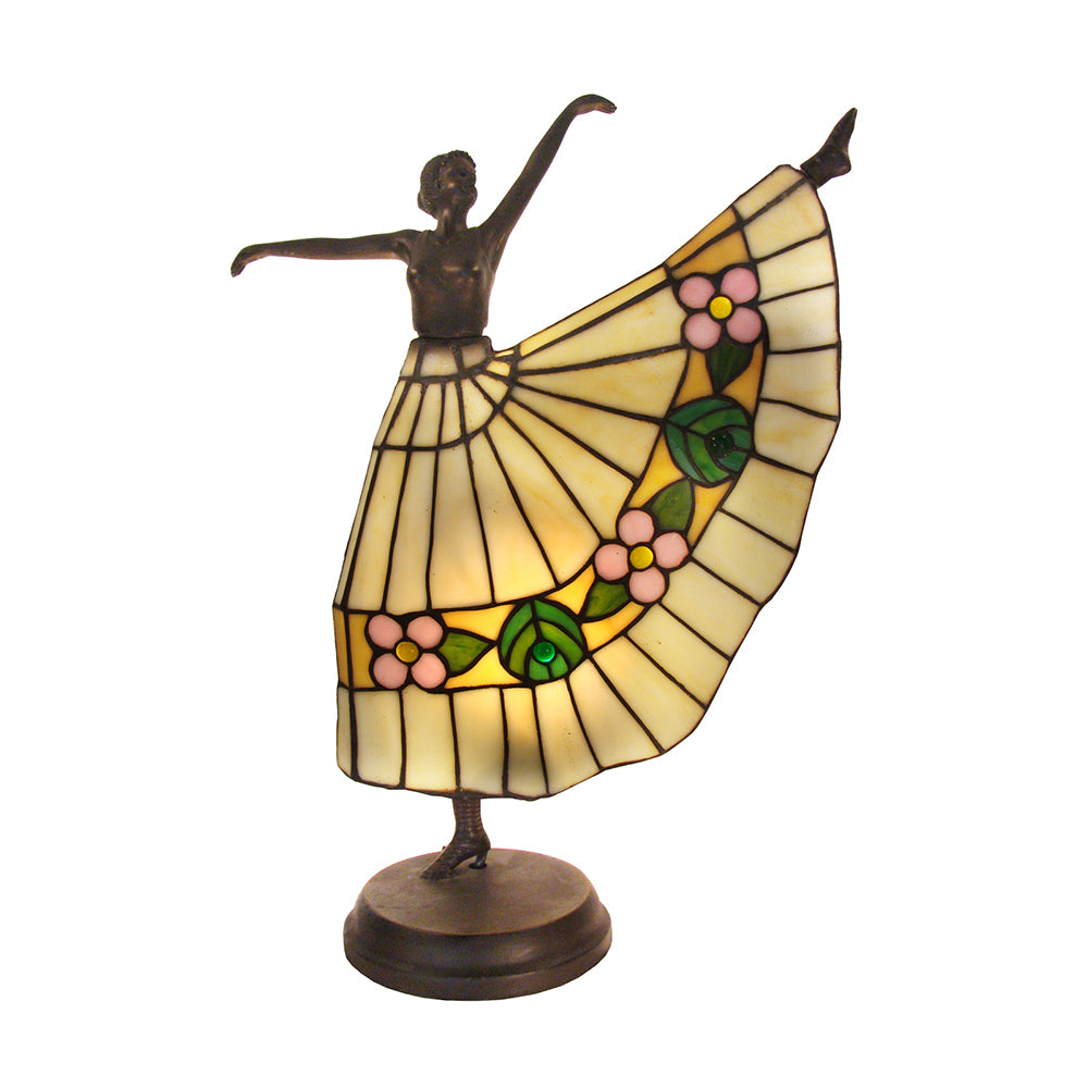 Dancer Lady FigurineTiffany Style Art Decor Table Lamp - Notbrand