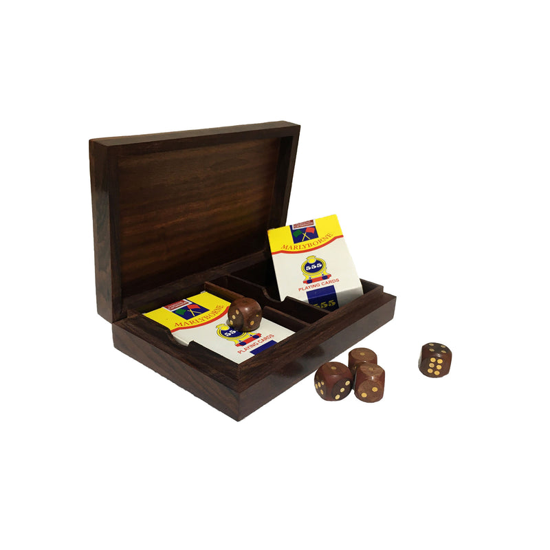 Rosewood Dice & Playing Cards Box - Notbrand