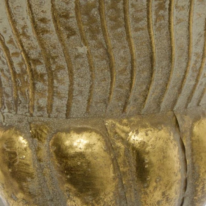Distressed Metal Vintage Urn Vase - Gold - Notbrand