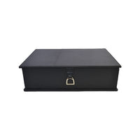 Pharom Black Leather Document Box - NotBrand