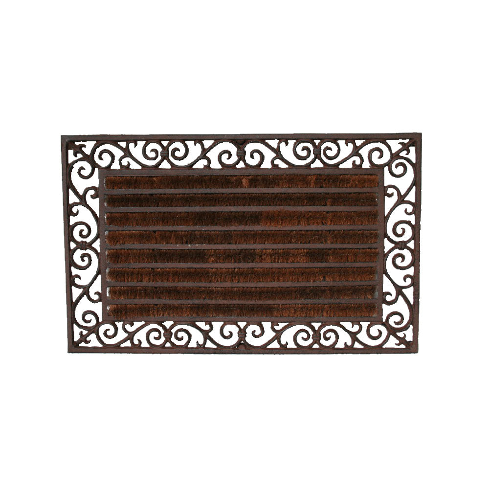Rectangular Cast Iron Doormat with Coir - Notbrand