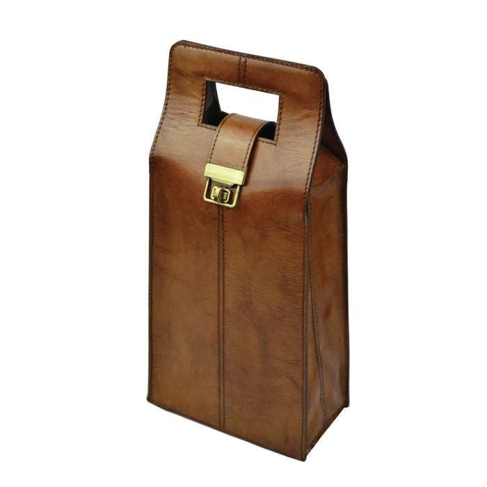 Cabernet Tan Leather Double Wine Holder - Notbrand