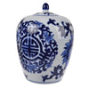 Dynasty Ceramic Lidded Vase - Blue & White - Notbrand