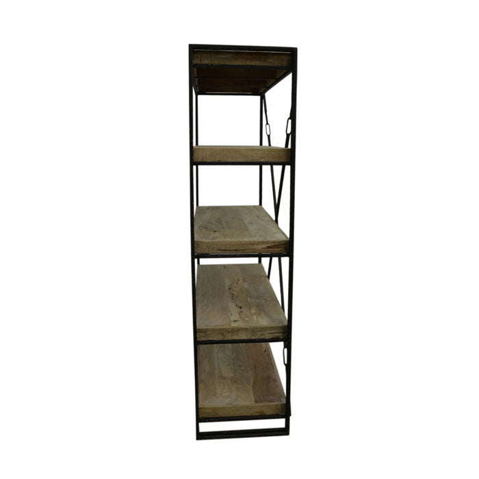 Expedition Mango Timber Industrial Bookcase Shelving Unit - Notbrand
