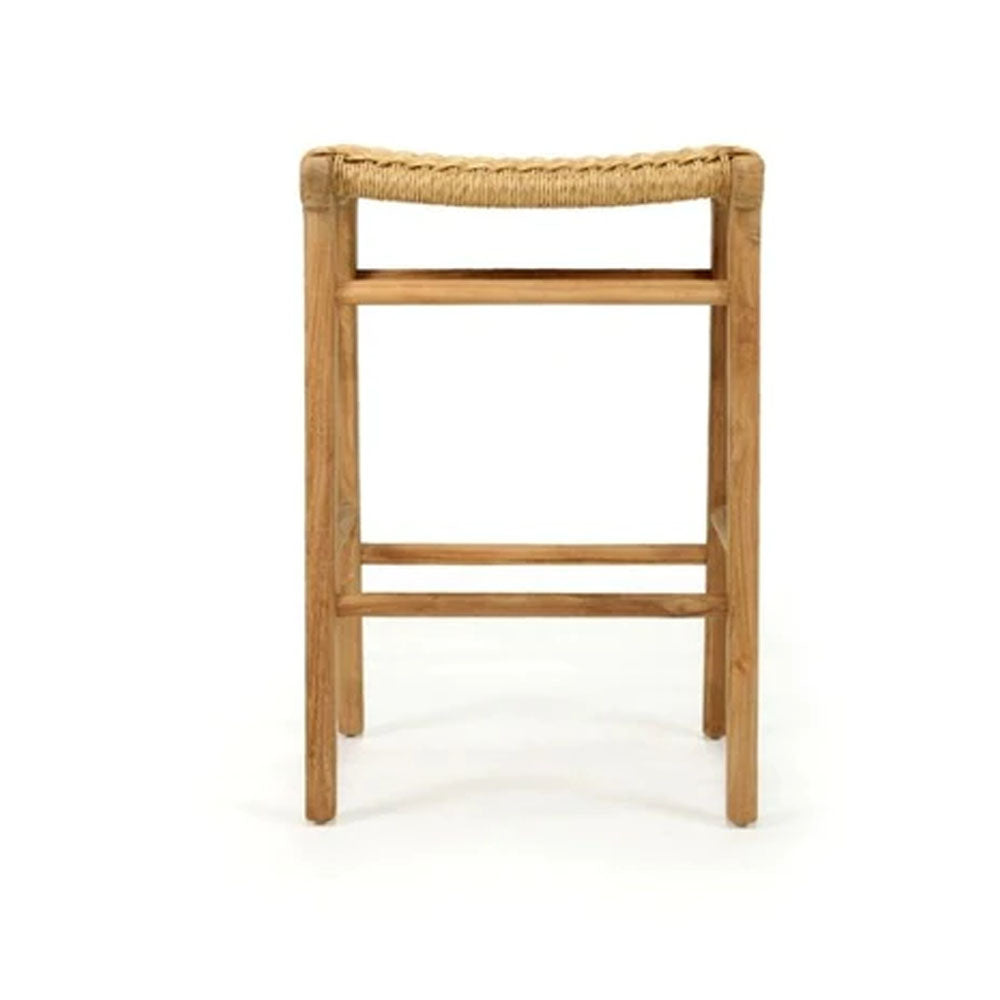 Earine Close Weave Backless Counter Stool – Sand - Notbrand