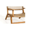 Earine Teak Wood Accent Arm Chair - Washed Grey - Notbrand