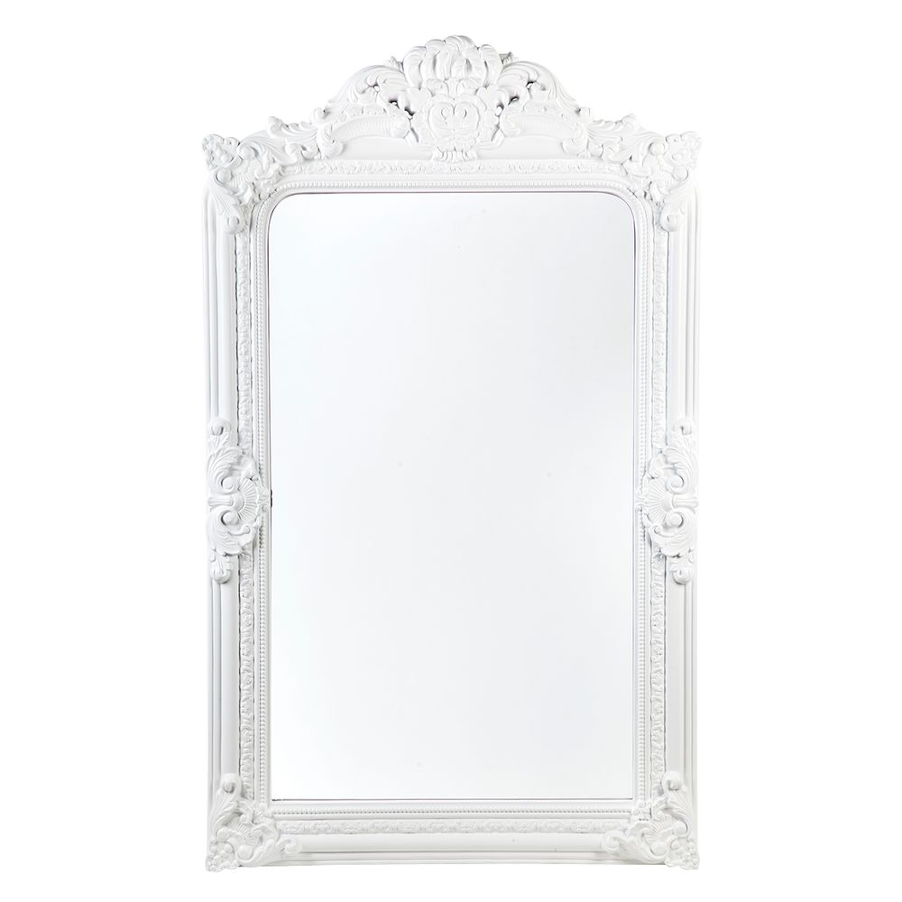 Elizabeth Floor Mirror - White - Notbrand