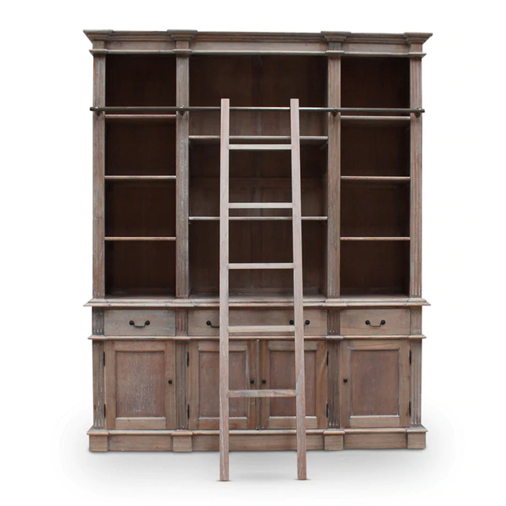 Estate Bookcase With Ladder - Notbrand