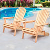 Vitalian Set of 2 Outdoor Wooden Adirondack Beach Chair - Notbrand