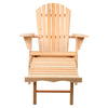 Vitalian Set of 2 Outdoor Adirondack Lounge Chairs Patio ottoman Set - Notbrand