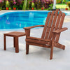 Vitalian Outdoor Wooden Adirondack Lounge Chair & Side Table - Set of 2 - Notbrand