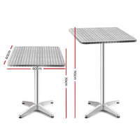 Vitalian Outdoor Foldable Bar Aluminium Table - Stainless Steel - Notbrand