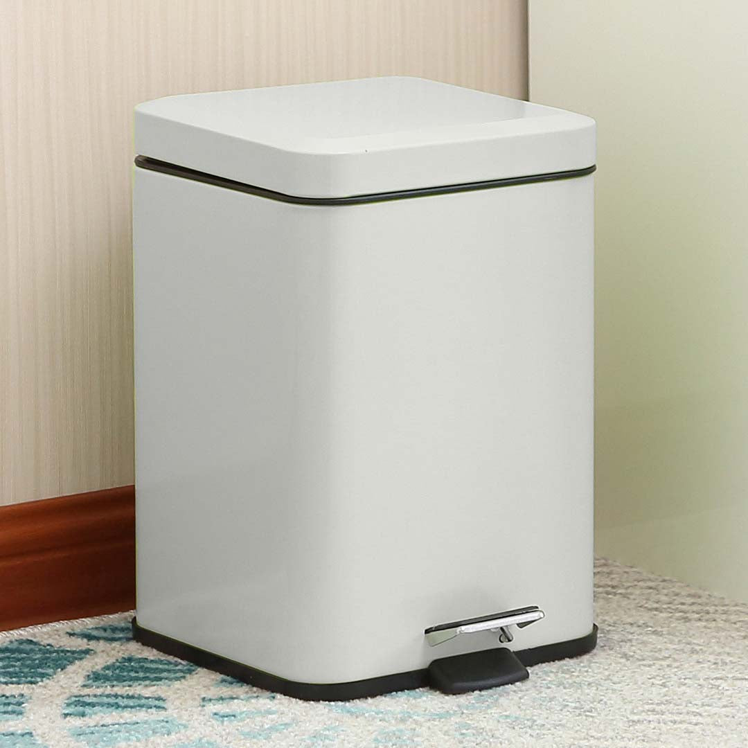 Square Stainless Steel Trash Bin with Foot Pedal - 6L - Notbrand