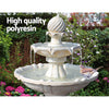 Geth Solar Powered Fountain in Ivory - 3 Tier - Notbrand