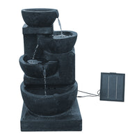 Galven Solar Fountain with Light in Blue - 4 Tier - Notbrand