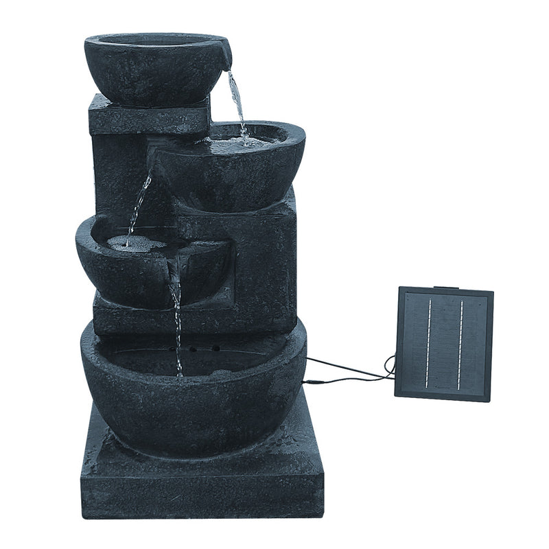 Galven Solar Fountain with Light in Blue - 4 Tier - Notbrand