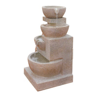 Galven Solar Fountain with Light in Sand - 4 Tier - Notbrand