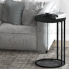 Artiss Wooden Coffee Table with Metal Frame - Black - Notbrand