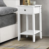 Blisk 1 Drawer & Shelf Bedside Tables - White - Notbrand