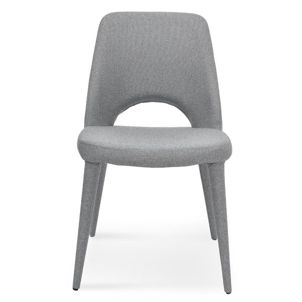 Skira Set of 2 Coin Grey Fabric Dining Chair - Notbrand