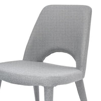 Skira Set of 2 Coin Grey Fabric Dining Chair - Notbrand