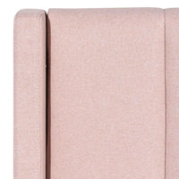 nivalis King Bed with Storage - Blush Pink Fabric - Notbrand