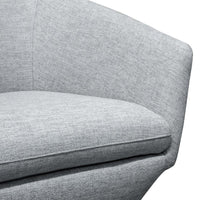 Margaret Swivel Light Grey Fabric Lounge Chair - Notbrand