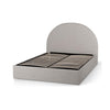 Fabric Queen Bed - Pearl Grey with Storage - NotBrand