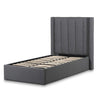 Siberian Single Bed Frame with Storage - Charcoal Grey Fabric - Notbrand