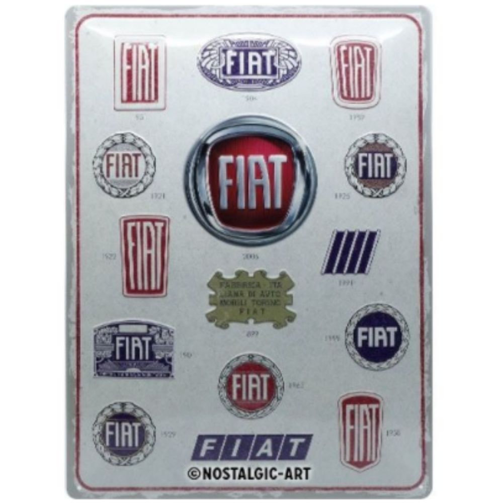 Fiat Logo Evolution Large Sign - NotBrand