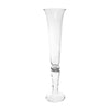 Flared Glass Vase Footed Tall - Clear - Notbrand