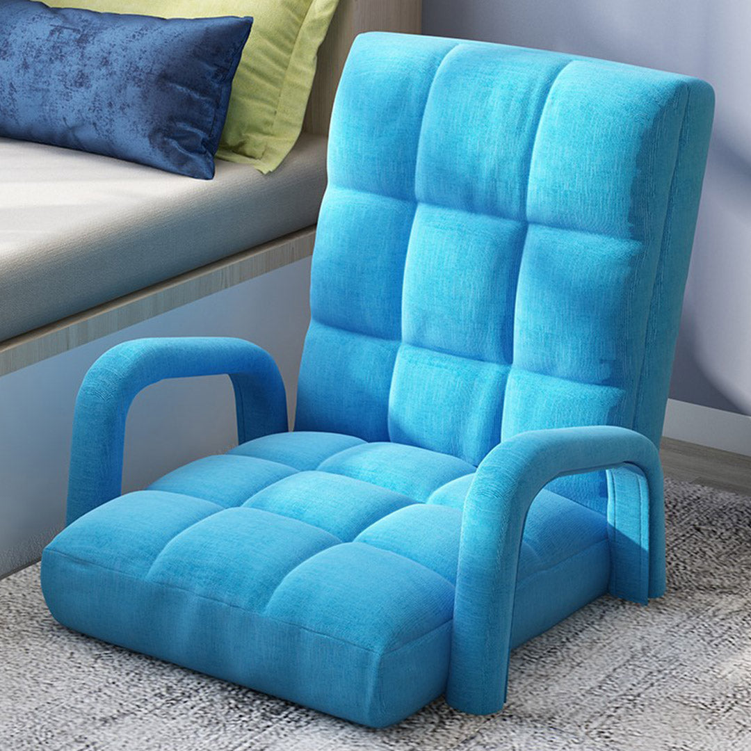 Floor Recliner Chair with Armrest - Blue - Notbrand
