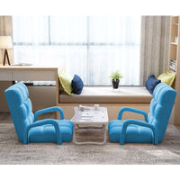 Floor Recliner Chair with Armrest - Blue - Notbrand