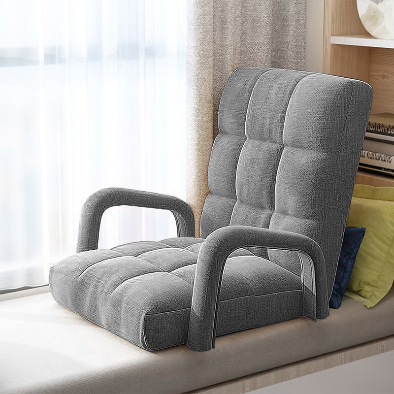 Floor Recliner Chair with Armrest - Grey - Notbrand