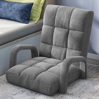 Floor Recliner Chair with Armrest - Grey - Notbrand