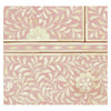 Miraya Floral Design Bone Inlay Almirah Cabinet Wardrobe in Pink - Notbrand