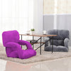 Foldable Floor Recliner Chair with Armrest - Purple - Notbrand