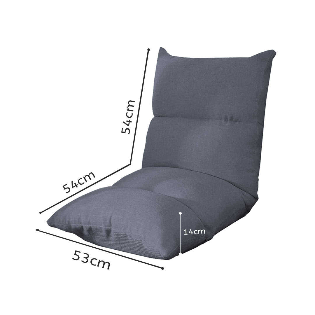 Foldable Floor Recliner Lazy Sofa - Grey - Notbrand