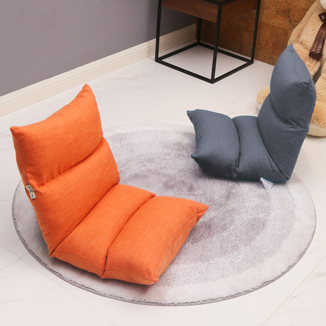 Foldable Floor Recliner Lazy Sofa - Grey - Notbrand