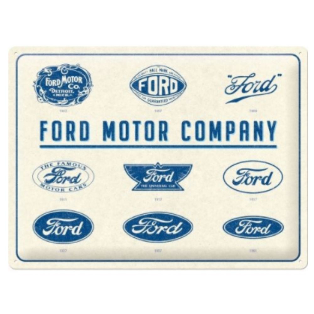 Ford Logo Evolution Large Sign - NotBrand