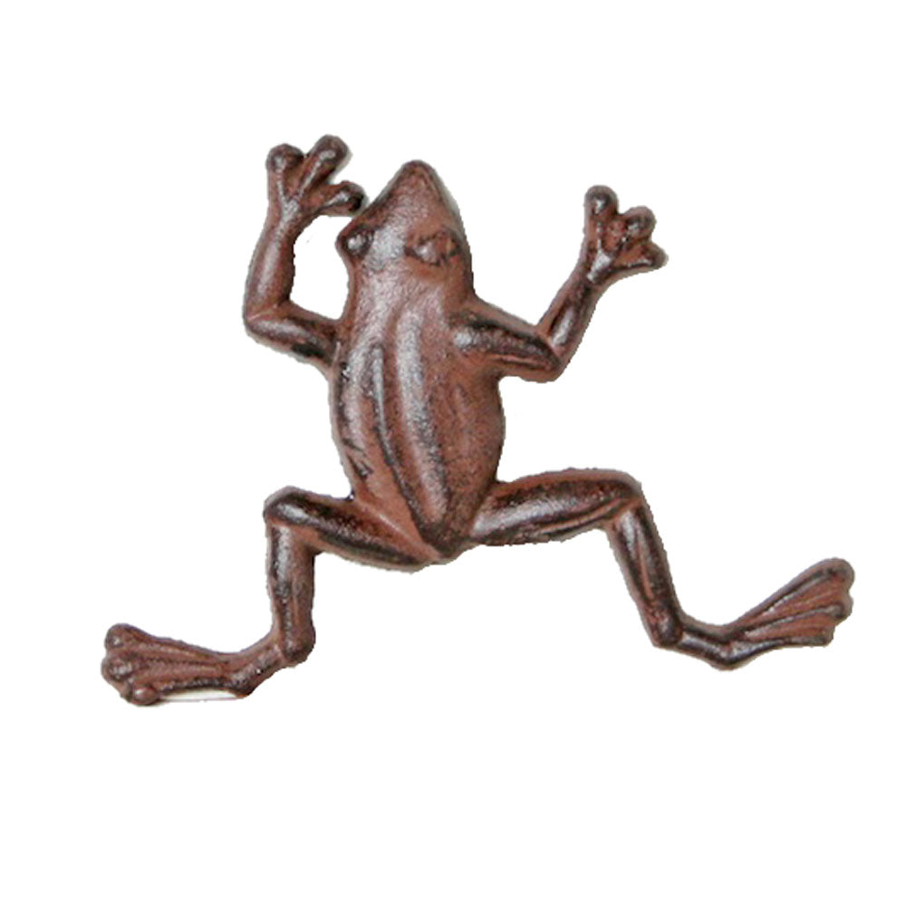 Cast Iron Frog Figurine in Antique Rust - Small - Notbrand
