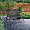 Gardeon Garden Bench Patio Porch Park Lounge Cast Aluminium Outdoor Furniture - Notbrand