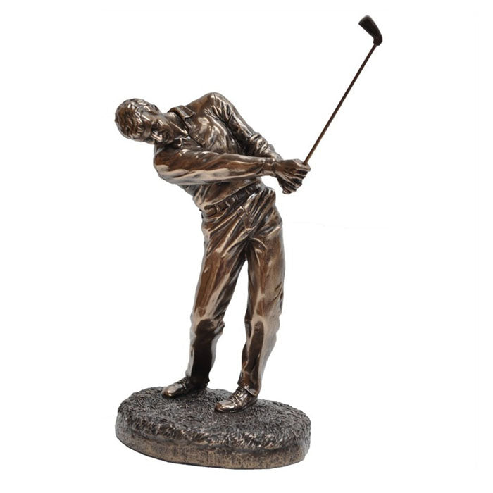 Golfer Follow Through Bronze Figurine - Notbrand