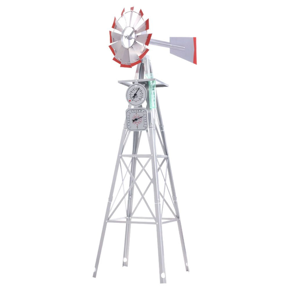 Benzite Outdoor Metal Ornamental Windmill - 245cm - Notbrand