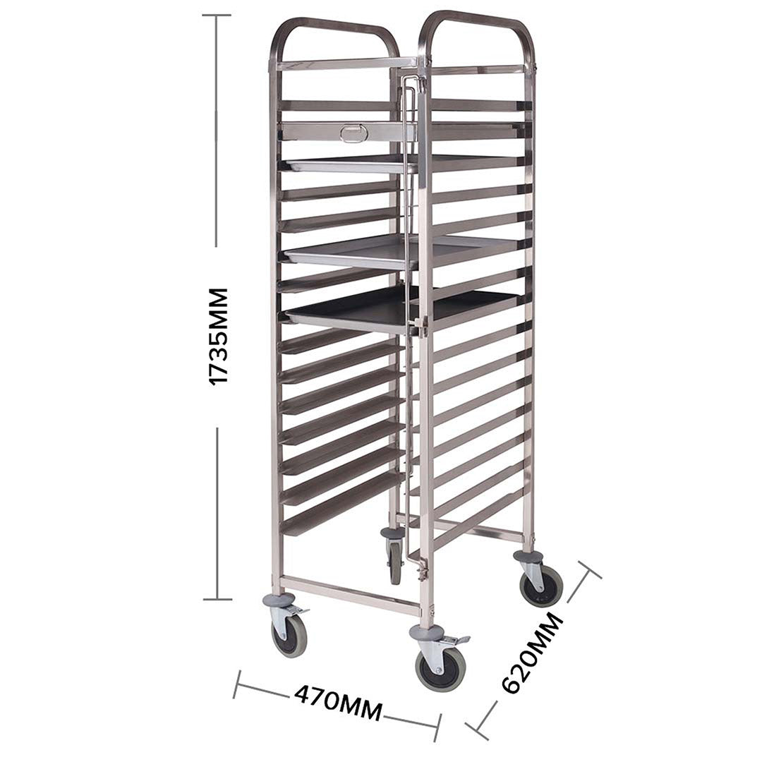 Gastronorm Trolley With Aluminum Pan - 15 Tier - Notbrand
