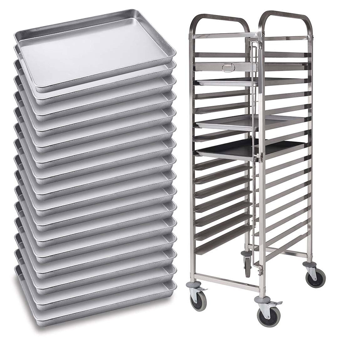 Gastronorm Trolley With Aluminum Pan - 16 Tier - Notbrand