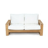 Gattels Outdoor Solid Teak 2 Seater Sofa - Canvas Natural - Notbrand