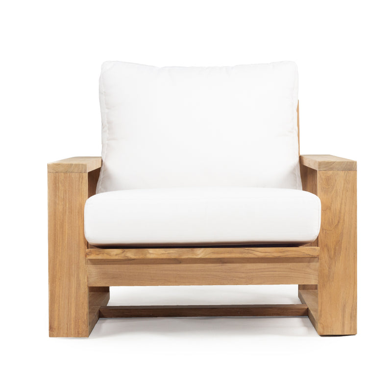 Gattels Outdoor Solid Teak Sofa – 1 Seater - Notbrand