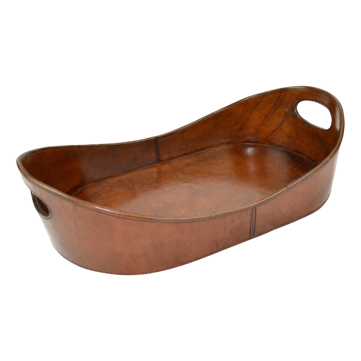 Chemraul Tan Leather Tray With Firm Base - Notbrand