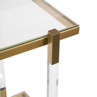 Lurjan Glass Bar Cart - Brushed Gold - Notbrand